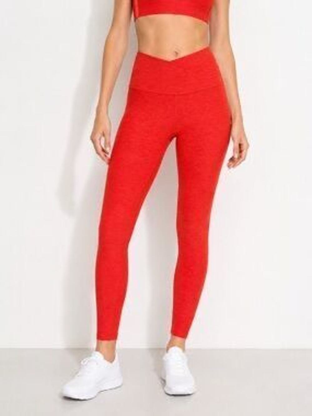 Beyond Yoga Spacedye Crossover High Waist Leggings Red Orange M